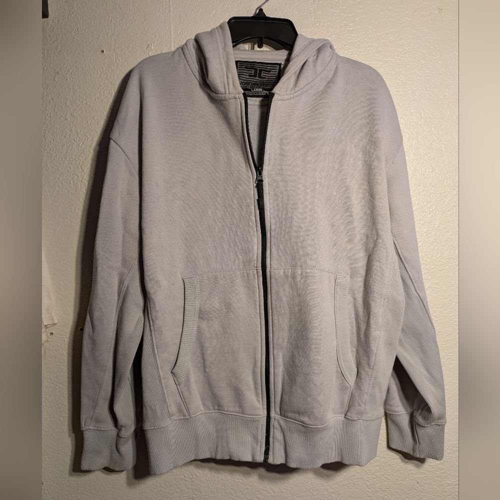 Jordan Craig Men's Gray Zip-Up Hoodie size large pre-owned